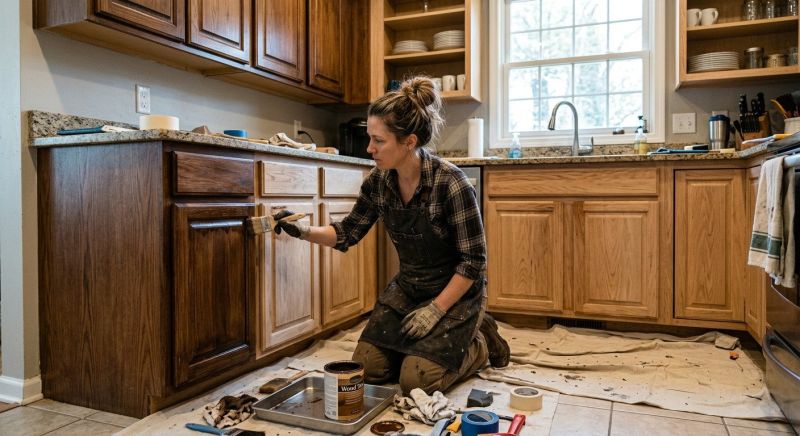 Built In Cabinetry Staining in Dayton, OH